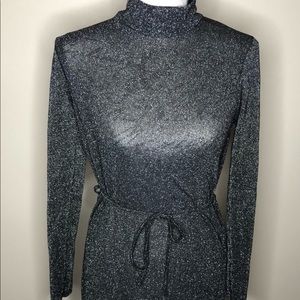 High neck knitted dress